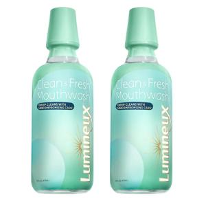 imageLumineux Complete Care Mouthwash 16 Oz 2 Pack  Fresh Breath in 14 Days  Fluoride Free NO Alcohol Artificial Colors SLS Free Dentist Formulated8 Fl Oz Pack of 2