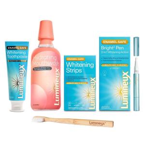 imageLumineux Favorites Kit Peroxide Free Includes 7 Whitening Treatments 1 Whitening Pen Hydrating Mouthwash Whitening Toothpaste ampamp Bamboo Toothbrush Dentist Formulated