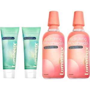 imageLumineux Hydrating Kit  for Dry Mouth  Fluoride Free NO Alcohol Artificial Colors SLS Free Dentist Formulated Includes 2X Mouthwash ampamp Toothpaste