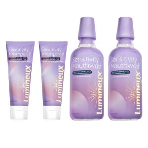 imageLumineux Sensitivity Kit  for Sensitive Teeth  Fluoride Free NO Alcohol Artificial Colors SLS Free Dentist Formulated Includes 2X Mouthwash ampamp Toothpaste